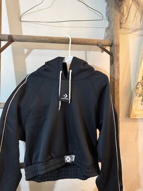 Converse Black Knockout Hoodie with White Trim